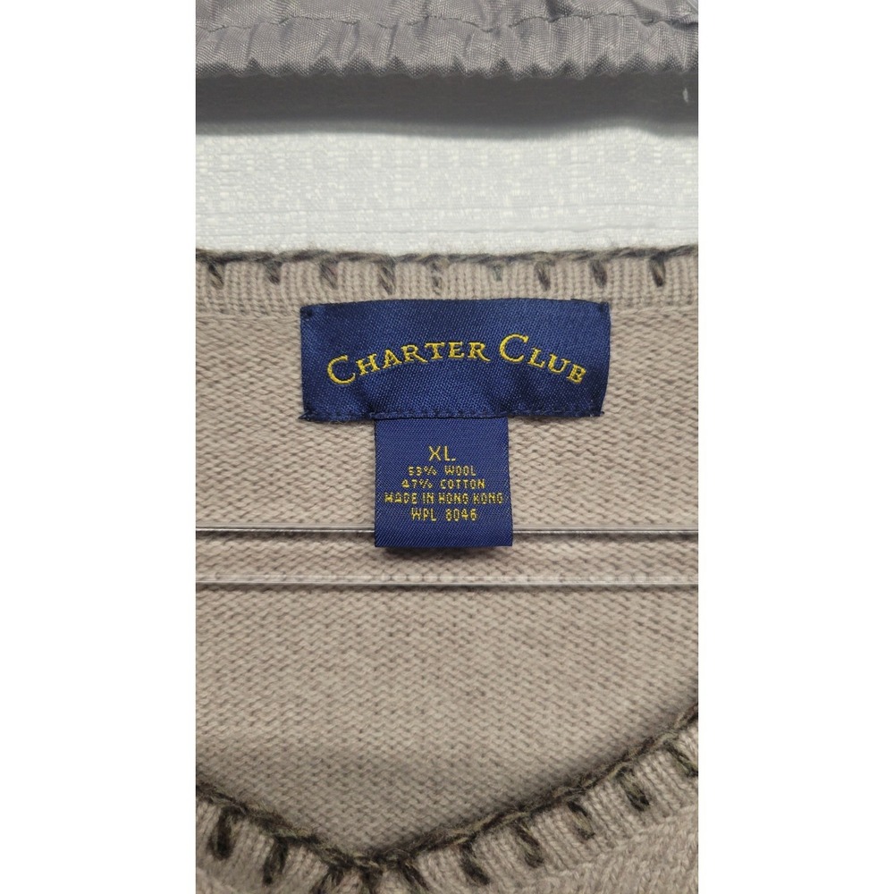 Vintage Charter Club Womans Striped Wool Cotton Long Sleeve Sweater Gilmore Girl - Picture 7 of 8